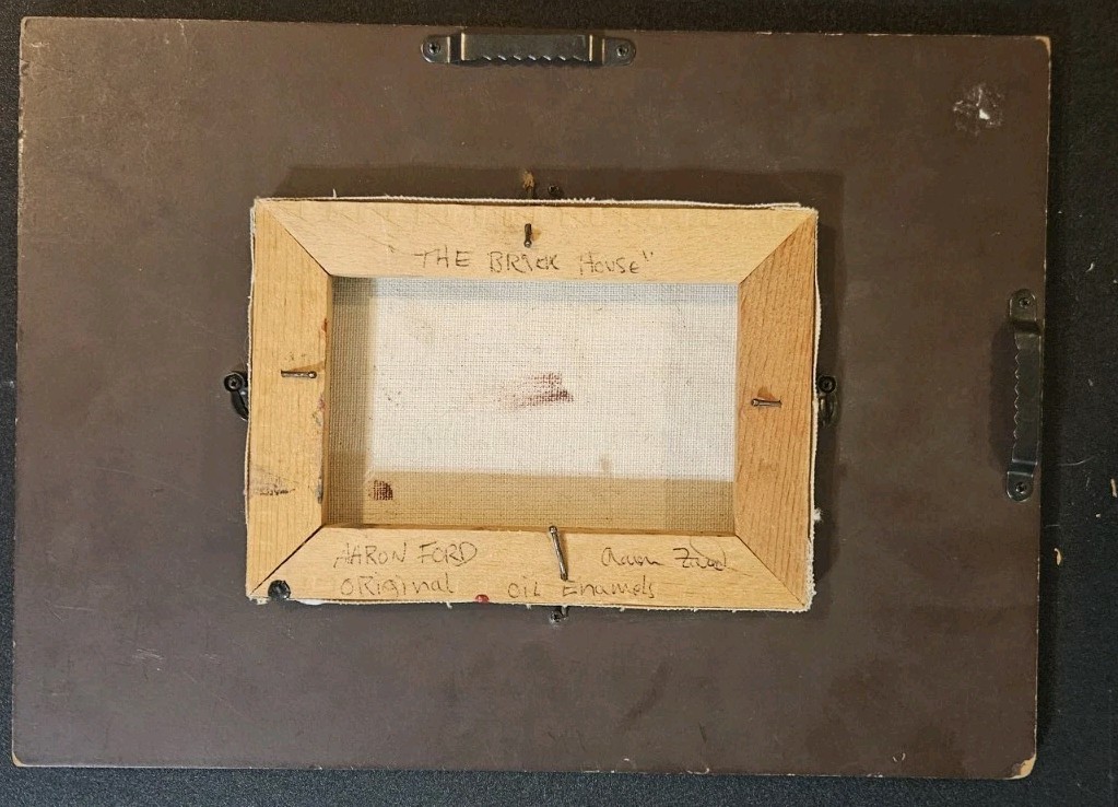 Aaron Ford Original Signed «The Brick House» Oil Enamels