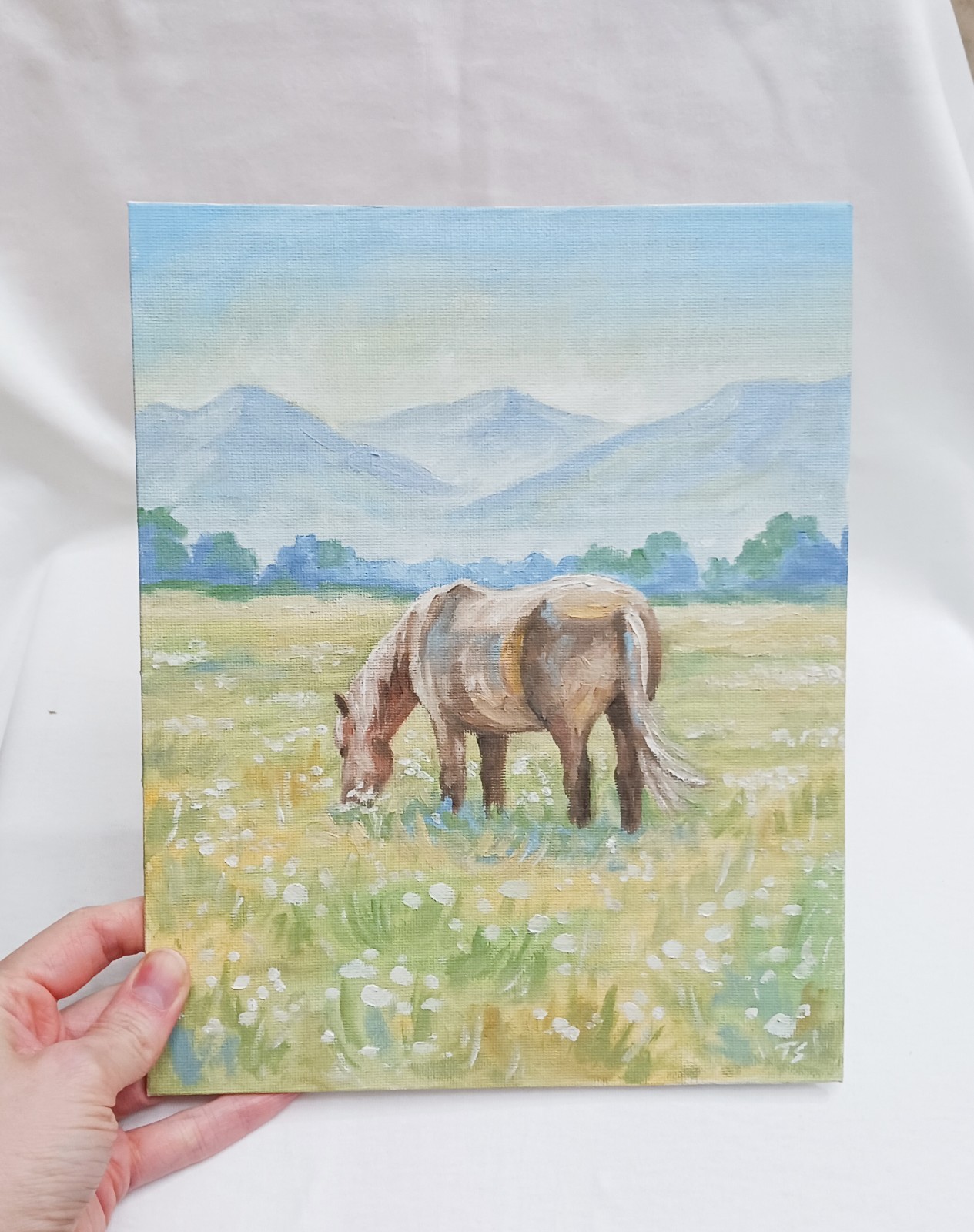 Horse ORIGINAL Oil Painting Pet Portrait IMPRESSIONISM Art 8″x10″