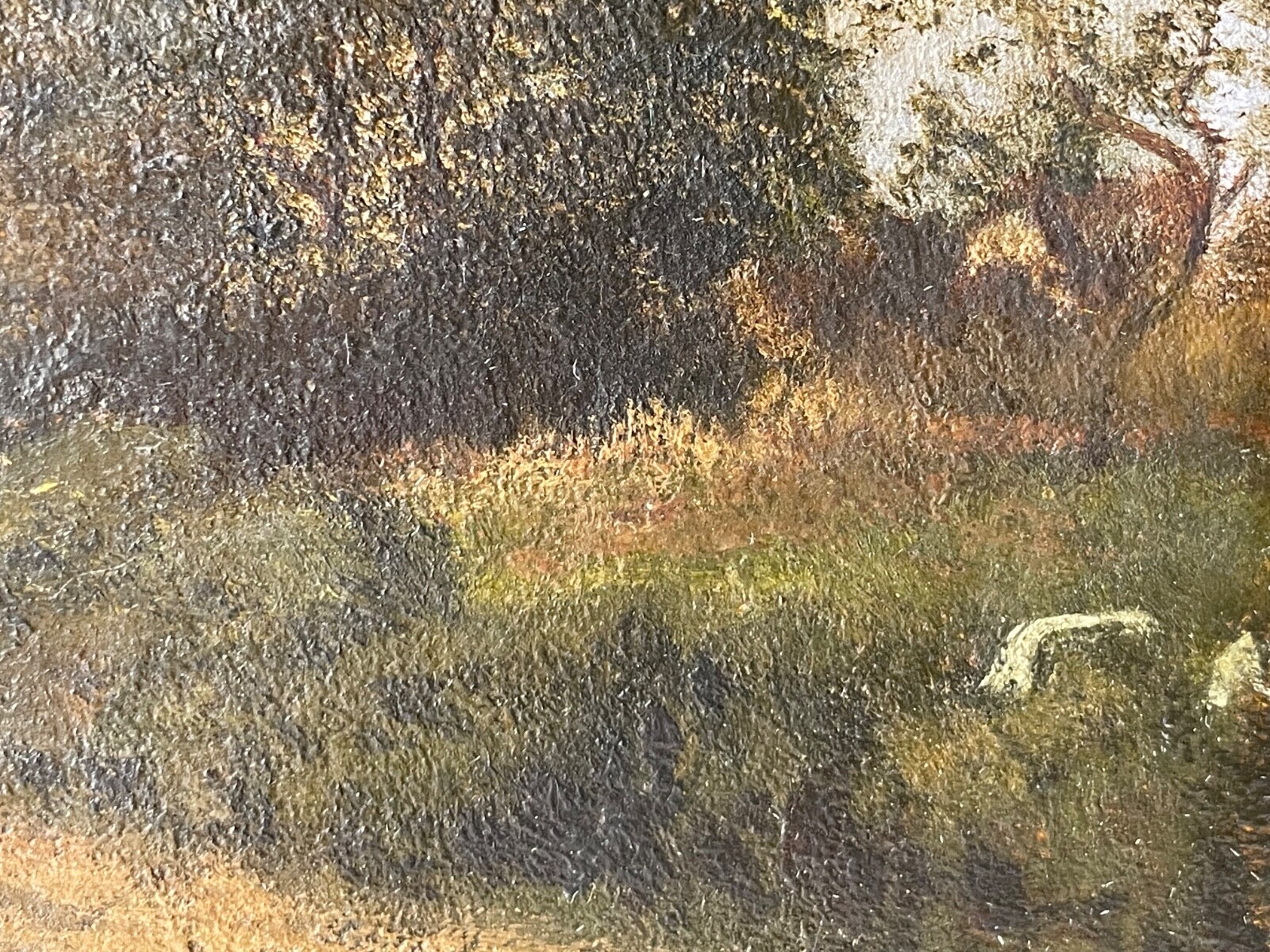 Leon RICHET (1843-1907) – School of Barbzion Oil on Panel – Farm Landscape
