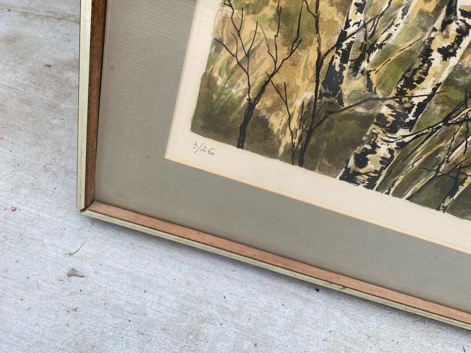 Pierre Violard (1923-90) Signed/Numbered MCM Framed Litho Print “Stormy Marsh”