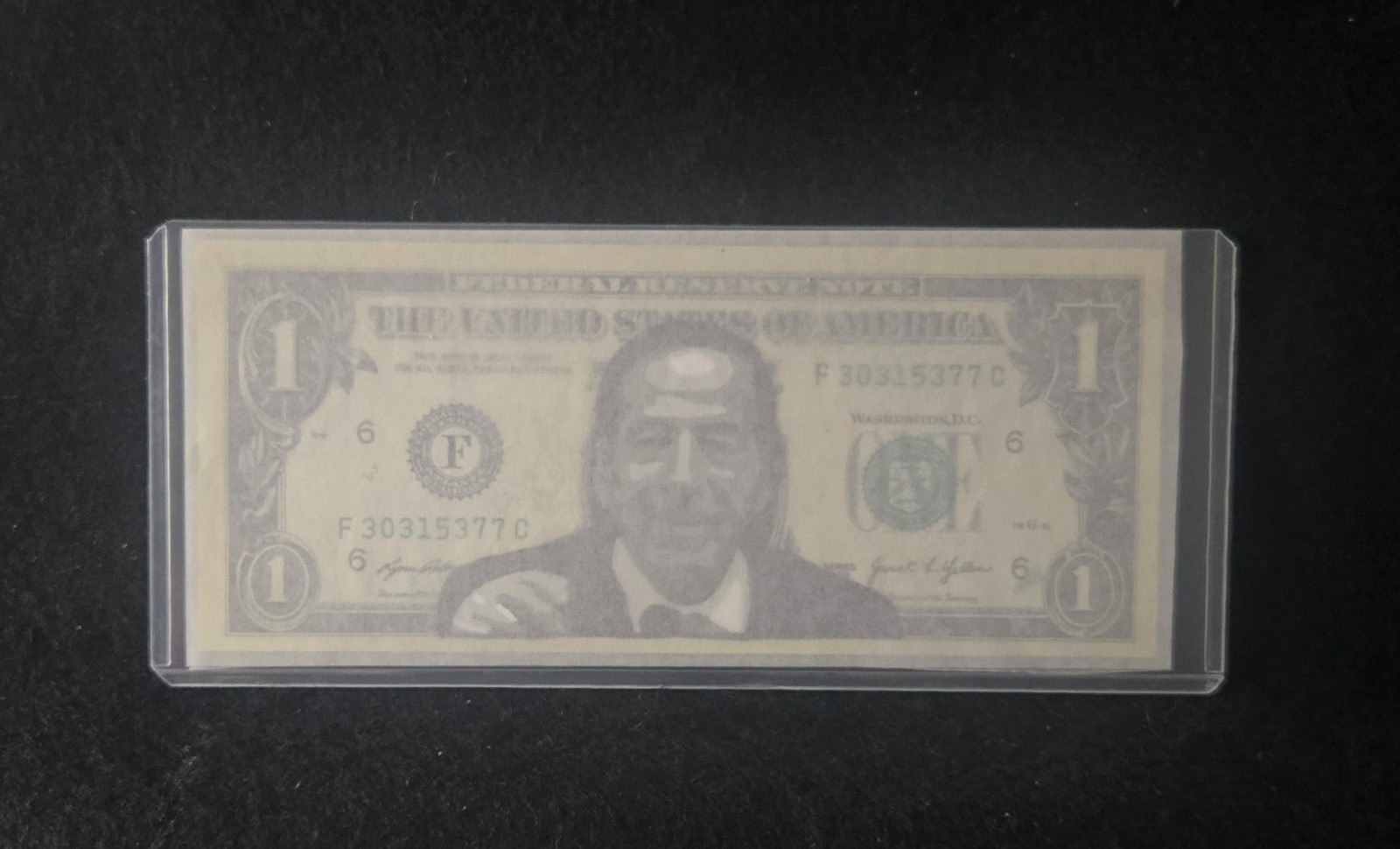 JAMIE RASKIN. Hand Painted. New Bank Note. Real USD Dollar Bill. COA.