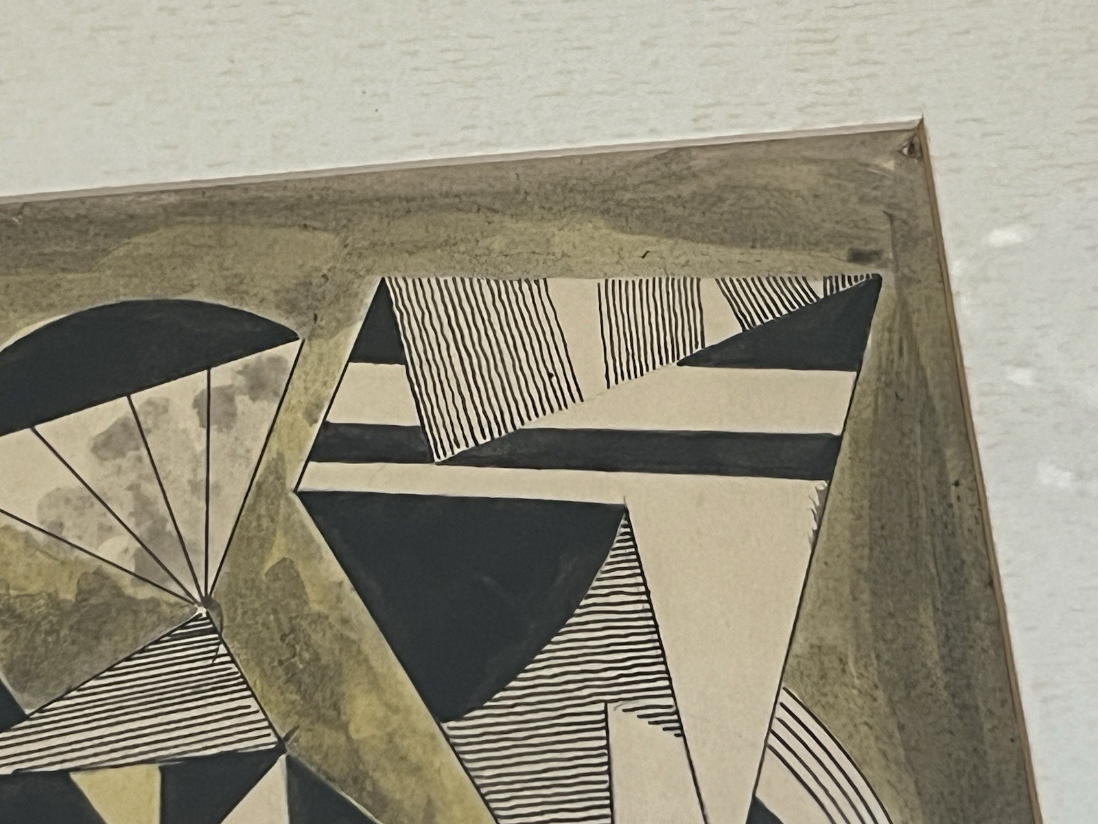 Werner Drewes Small Original Watercolor Study For “Island In The Clouds” 1942
