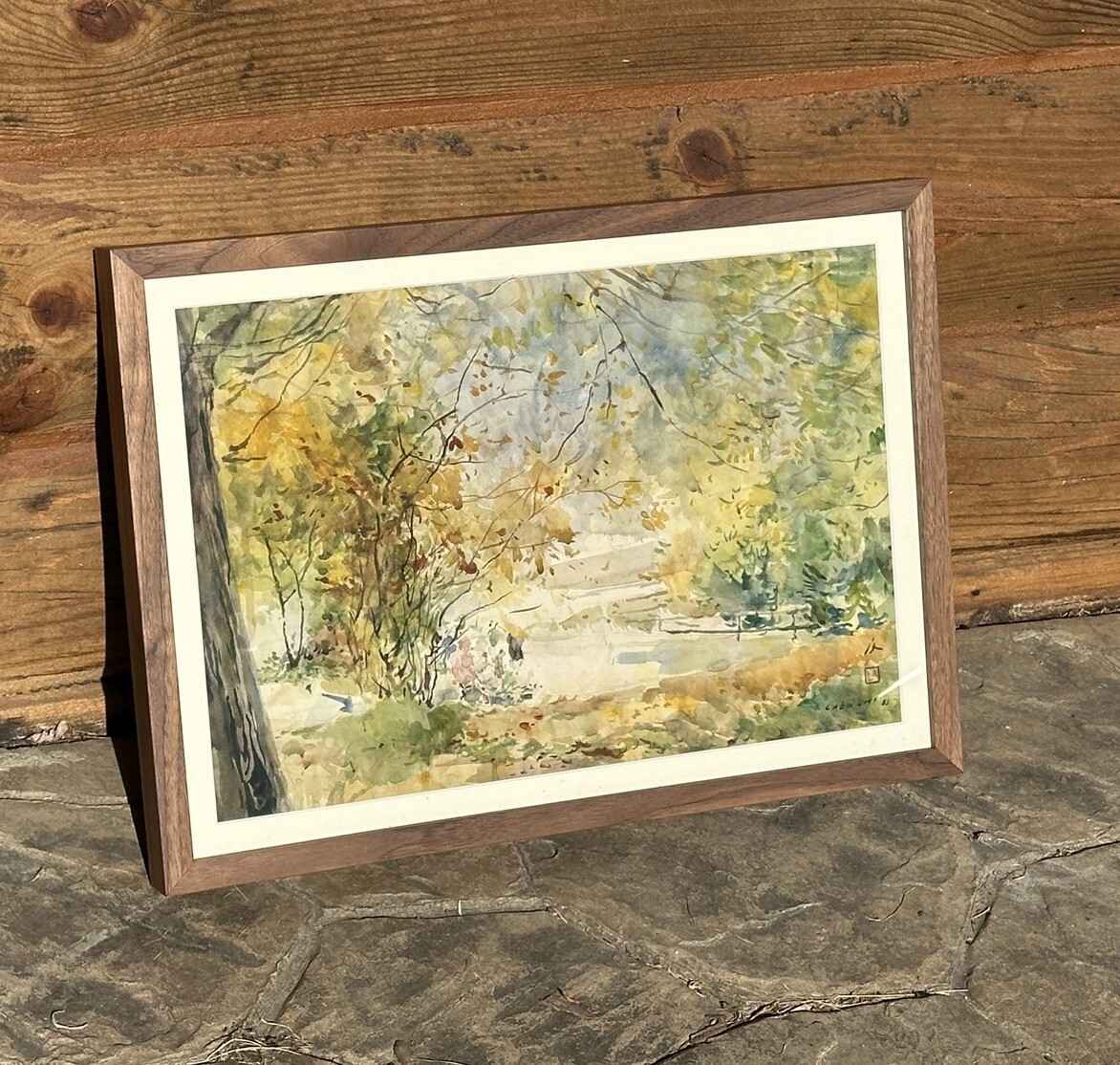 Chen Chi Original Watercolor – Autumn Landscape NYC Central Park – 1993 Signed
