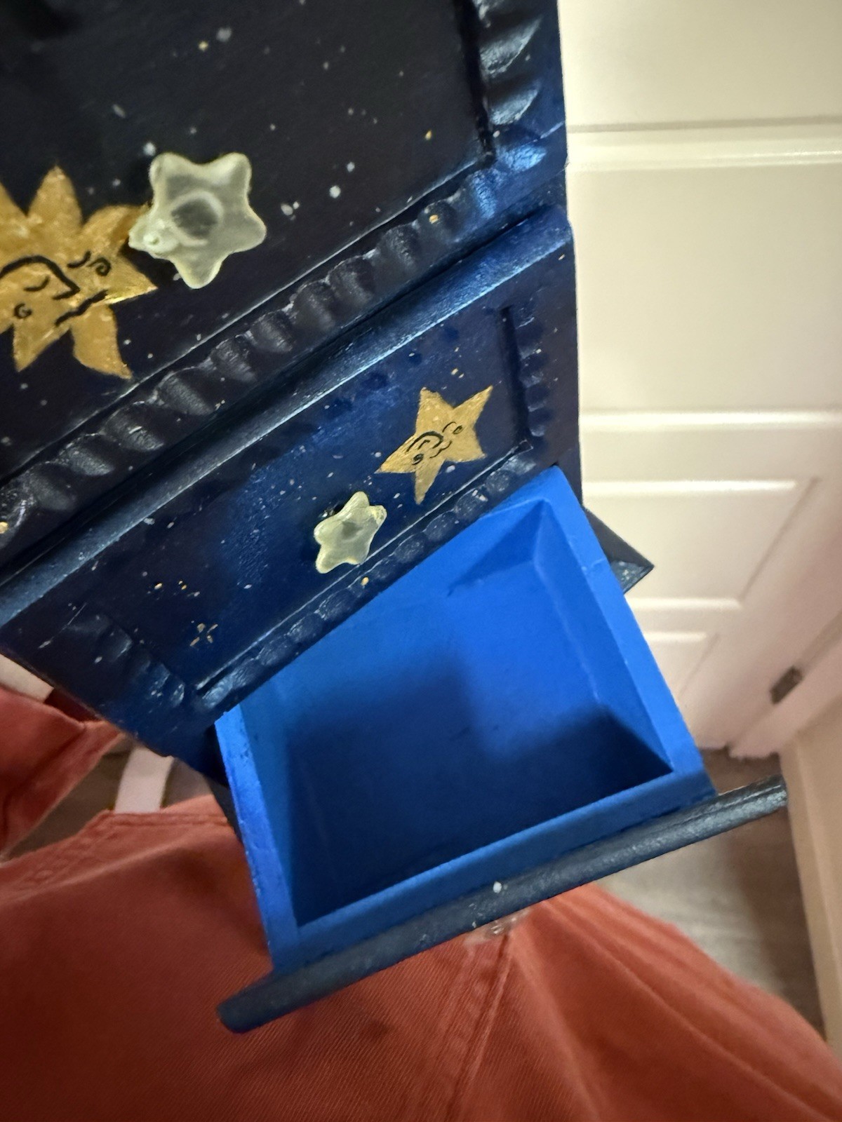 Custom Painted Celestial Art Drawers Retro 90s Inspired Sun Moon Stars
