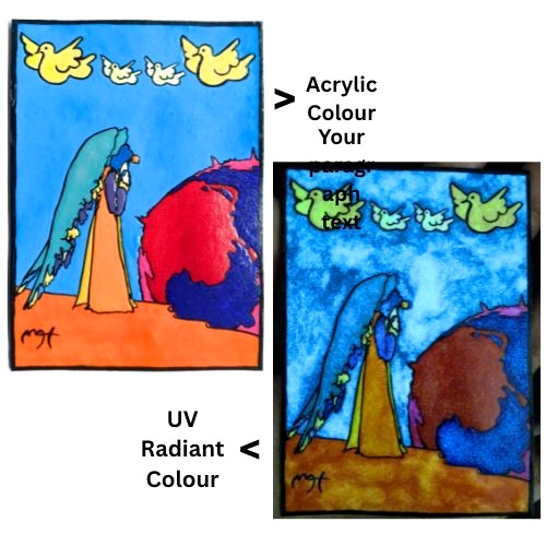 PETER MAX 1971 «Postrations» signed Pop Art Acrylic UV Radiant Hand Painting NEW