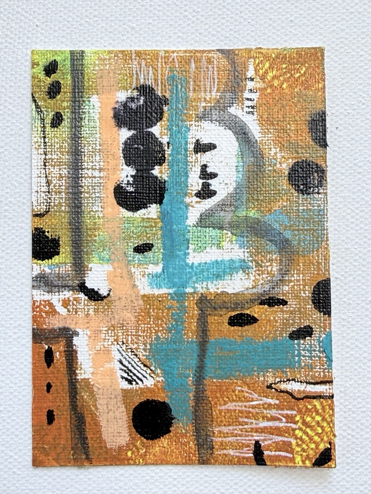 Original ACEO Abstract Mixed Media Painting Artwork By Natasha Curry