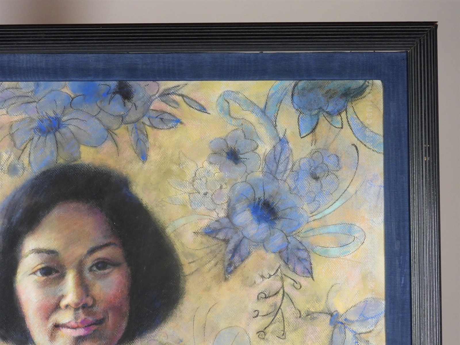 Lucille Ryan Connecticut Artist RISD Asian Lady Pastel Portrait Painting