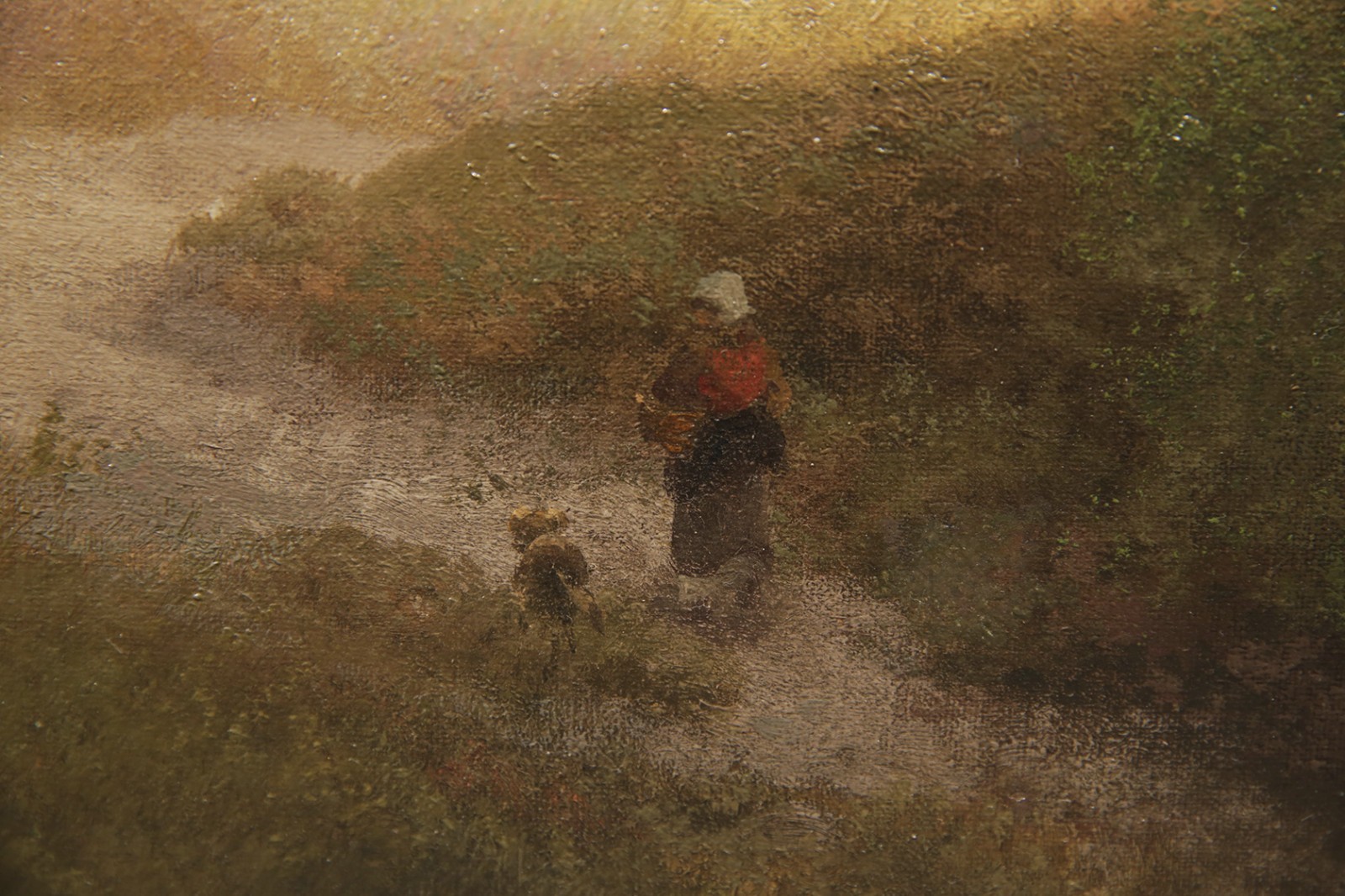 Twilight Romantic Landscape Painting att. to German-American Hermann Herzog