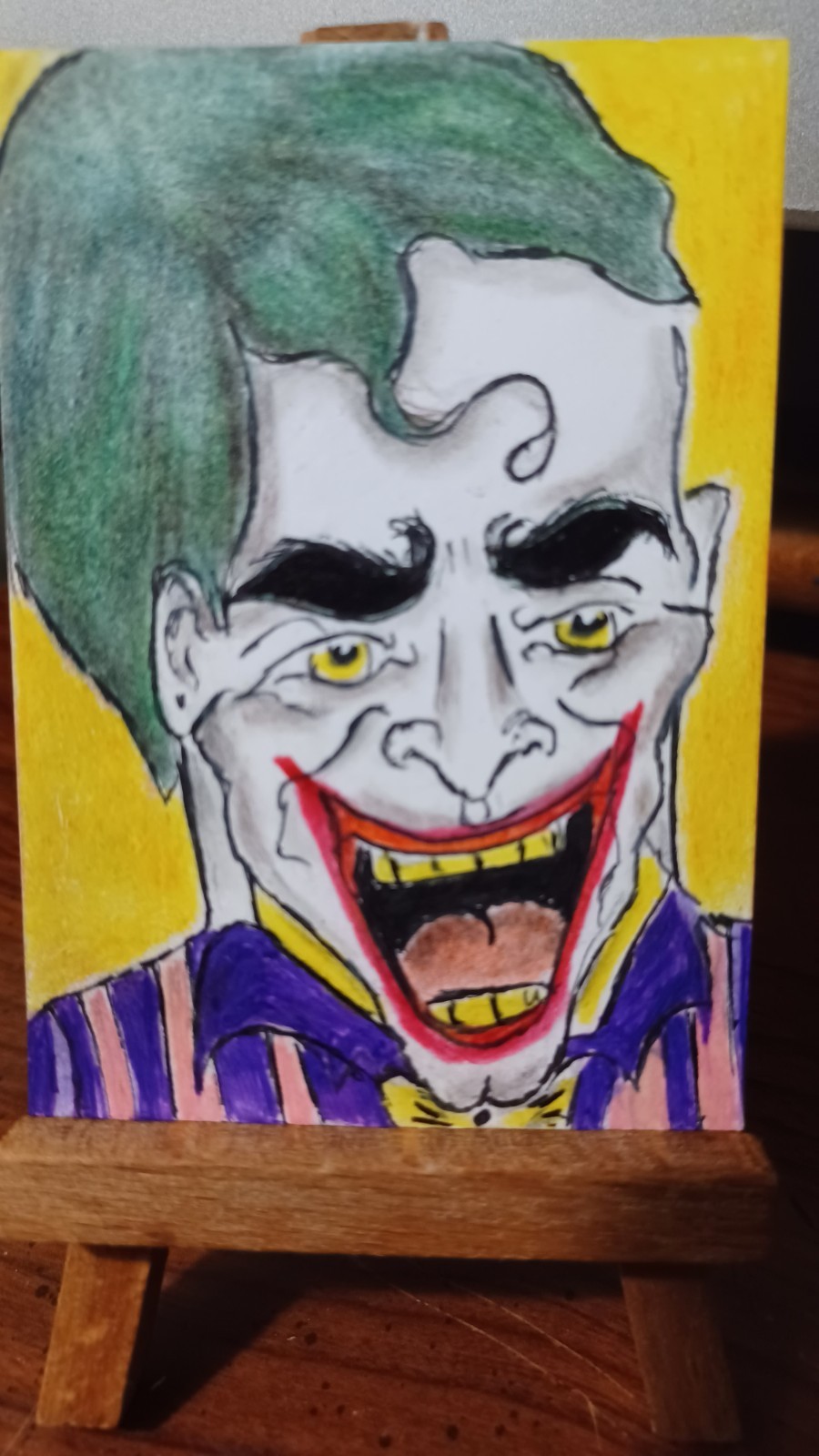 ACEO original “Joker” from the 60’s Batman T.V. Series. OOAK, all hand painted