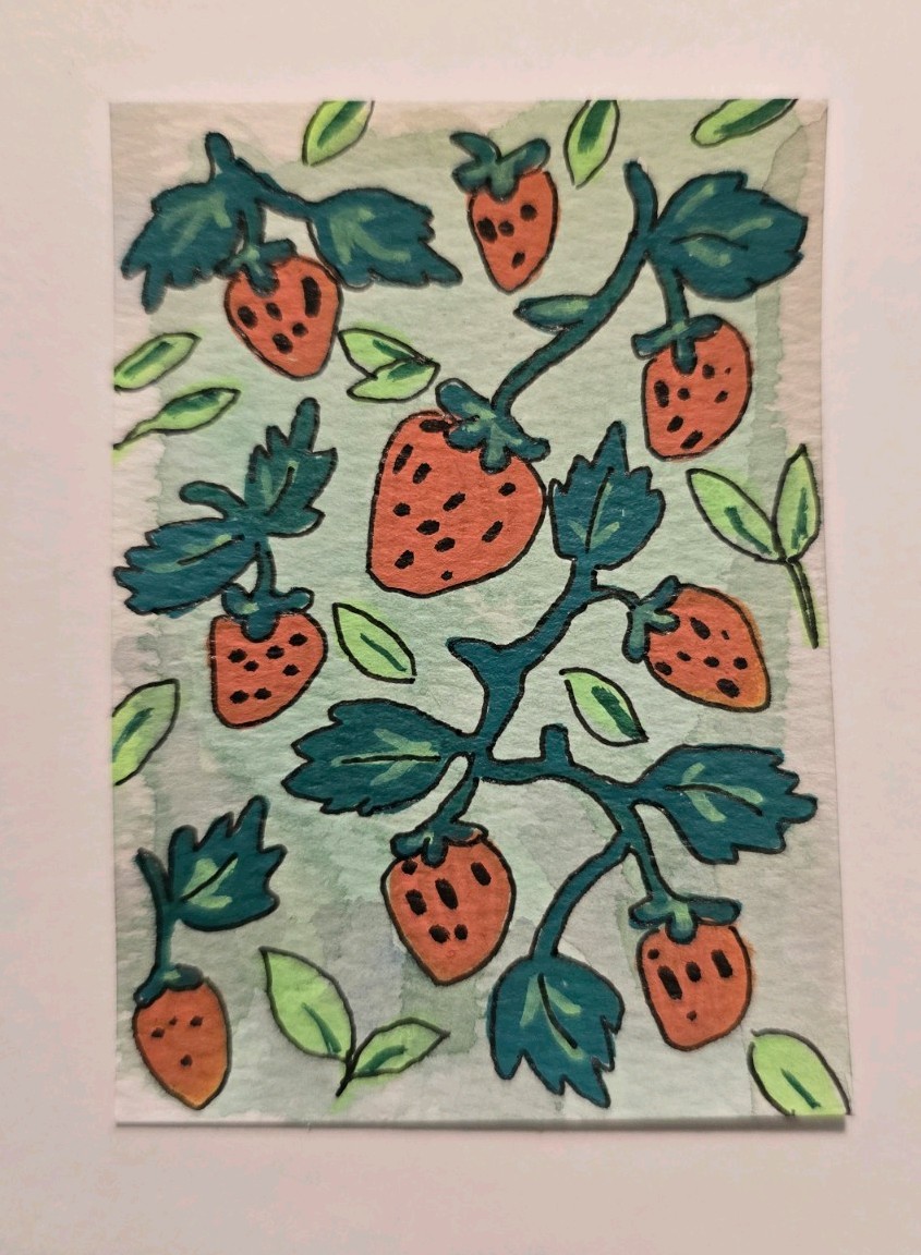 ACEO Original Art Painting 2.5×3.5 Inches