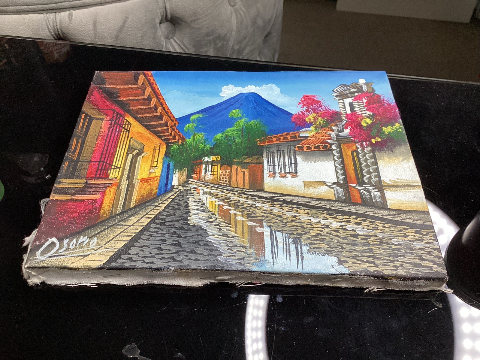 Vibrant Original Oil Painting – Antigua, Guatemala by Leo Osorio