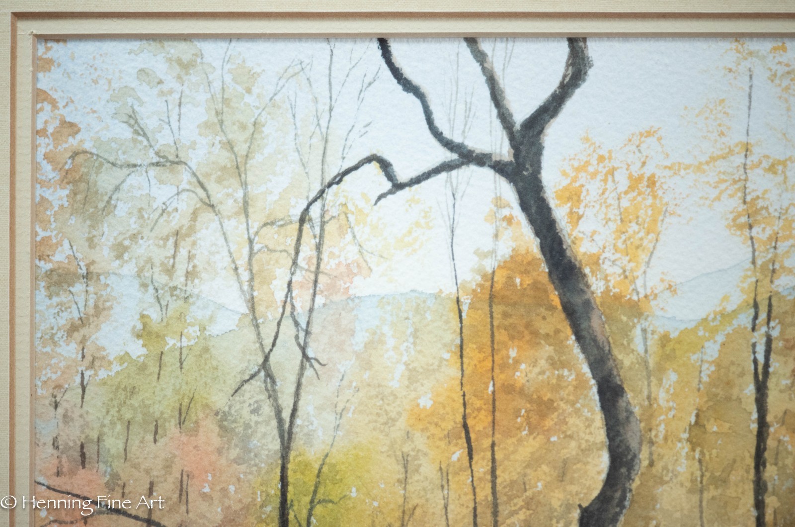 Vintage Fall Wooded River Landscape Painting by J. White, Signed & Fine! 20×21″