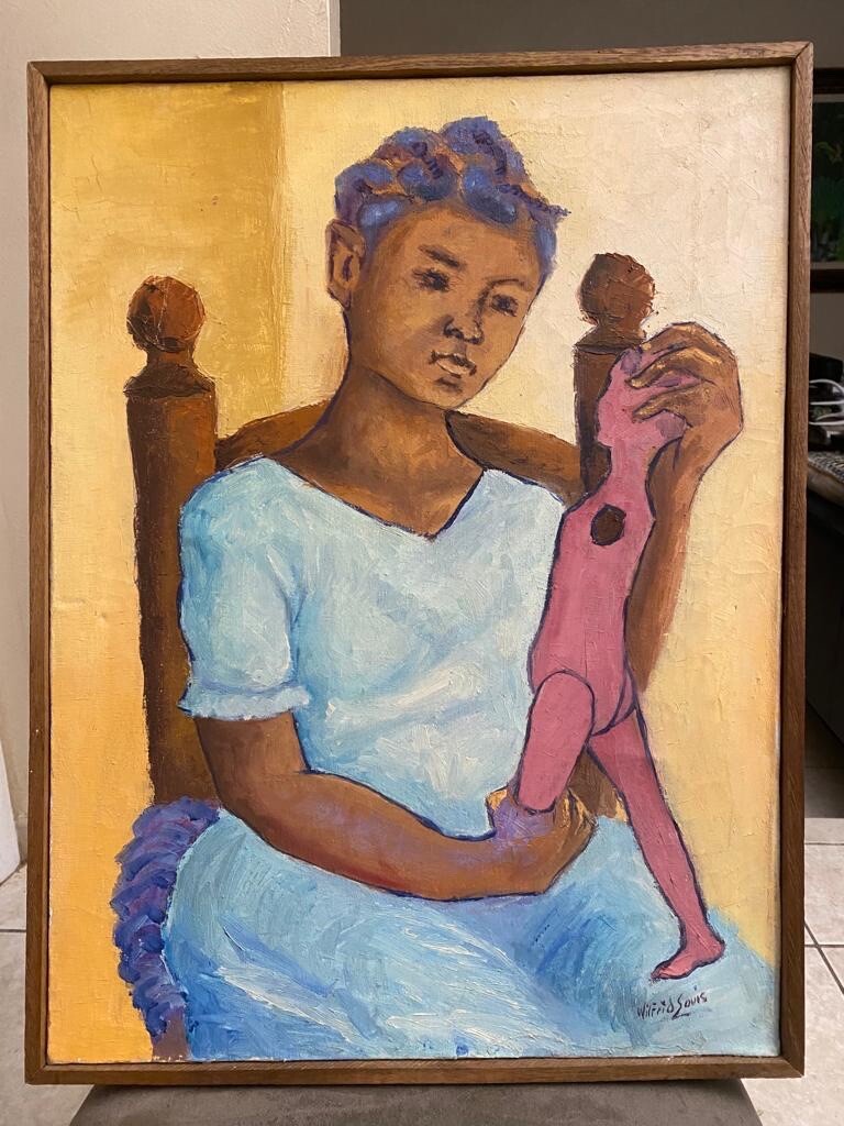 18×24 Original Haitian Haiti Art Painting by Wilfrid Louis