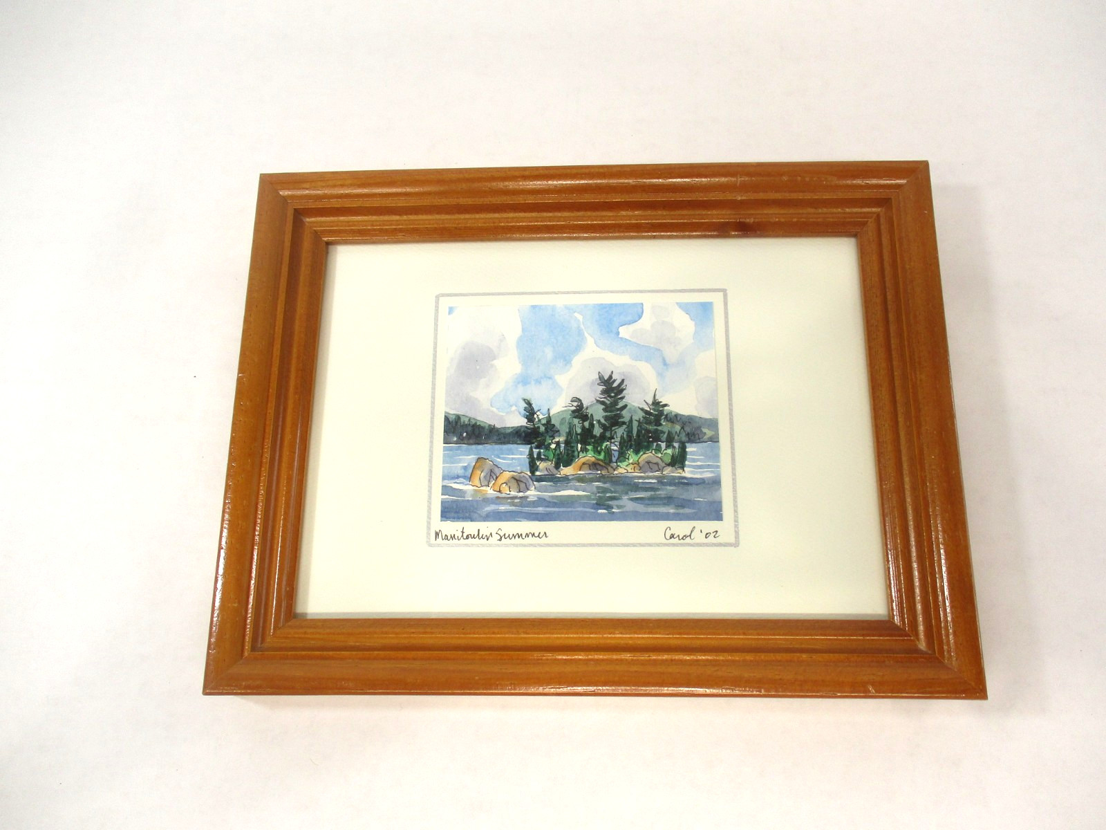 2002 MANITOULIN SUMMER Watercolor Painting Signed Carol Loveridge 6-1/4″x8-1/4″