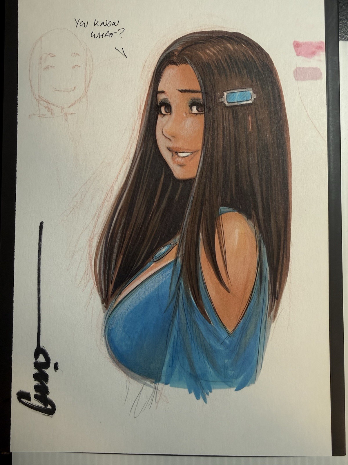 Omar Dogan Original Art: Laura 5C (artist Character) 6×8