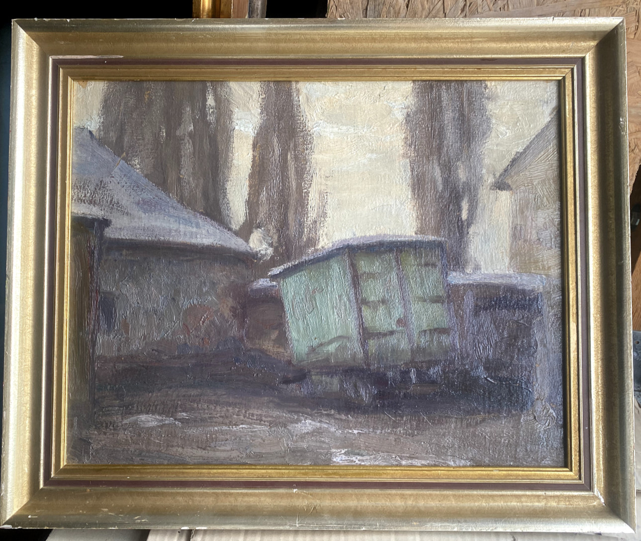 Backyard Trailer Winter Truck Frame Sadness Industrial Workshop Vehicles
