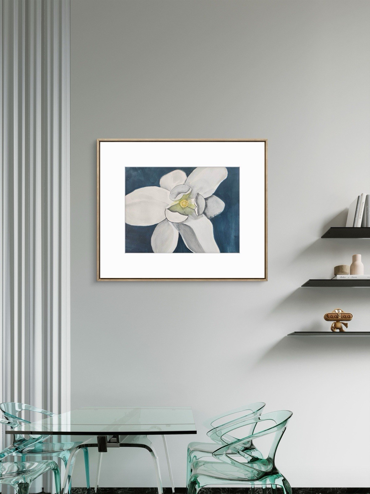 Pam Bible Modern Mississippi Magnolia Unique Bold Art Acrylic 14X11 Paper