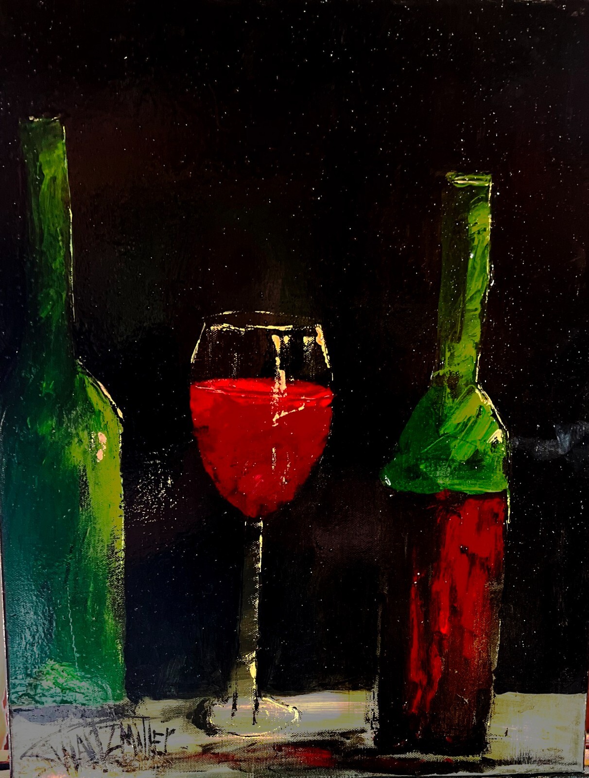 ships free COLORFUL 9 NEW 2024 UNIQUE PAINTINGS original SWARTZMILLER DNA ART