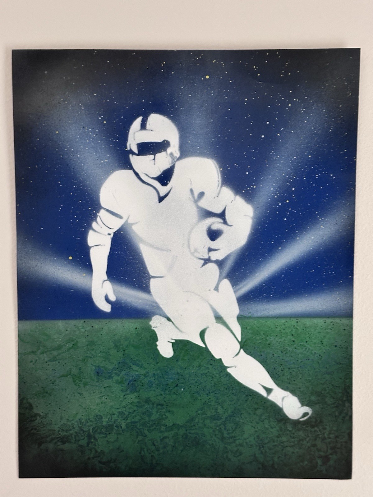 Original Football Artwork – 11×14 Handmade Sports Wall Art