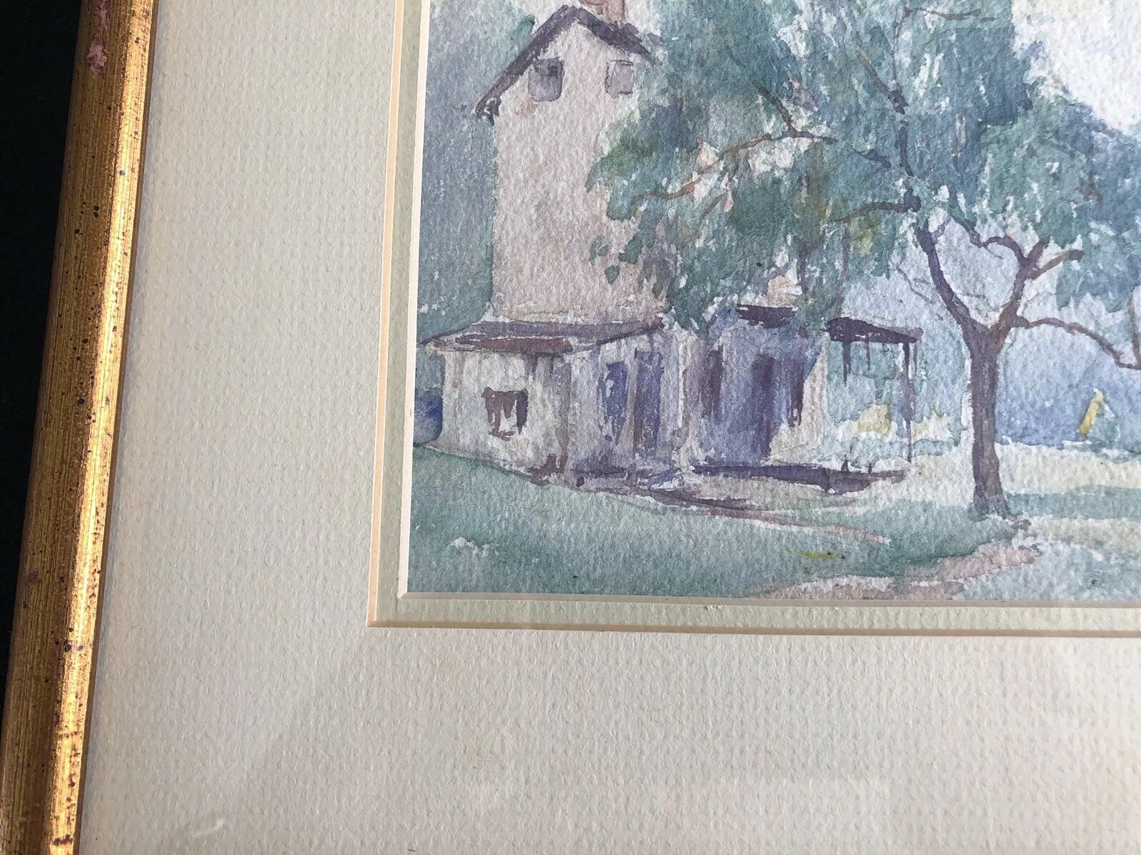 Florence Tricker Impressionist Landscape Watercolor Listed PA Artist 1892-1979