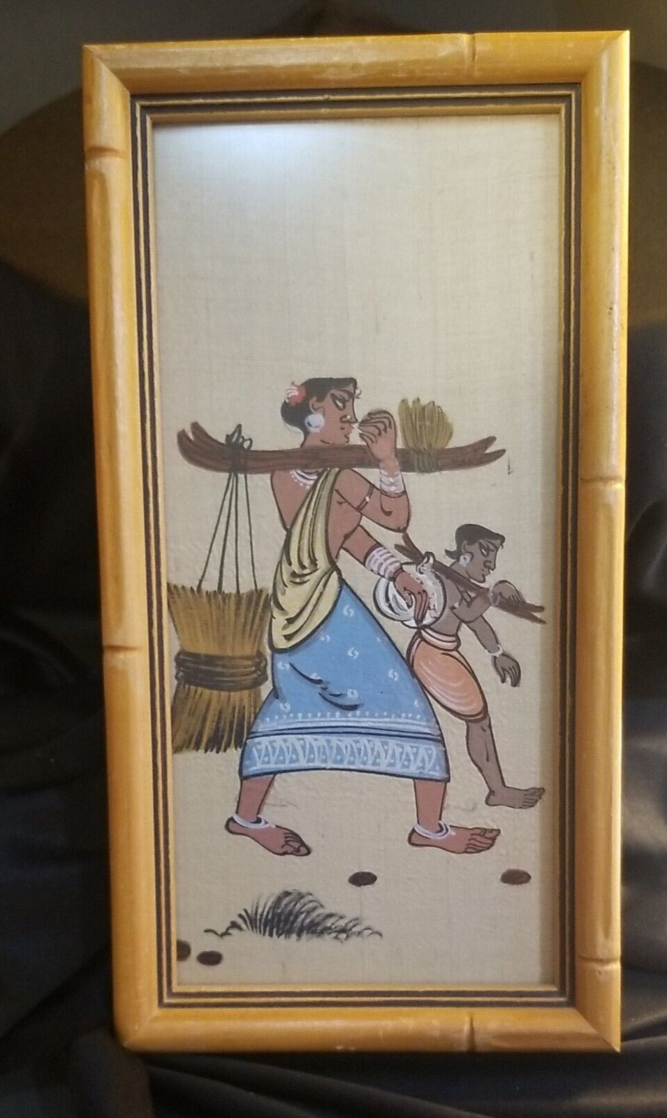 Polynesian, Native Hand Painted painting on Linen Artwork Acrylic?Oil? Unique