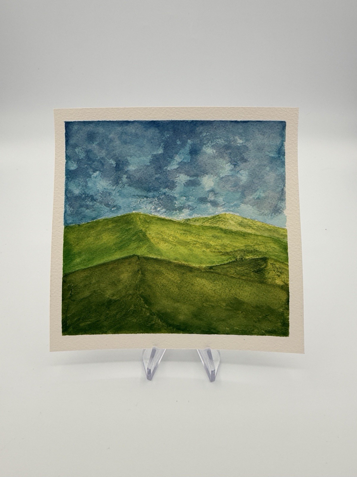 Original Watercolor Painting Titled “ Rolling Grace” 6×6 Watercolor On Paper