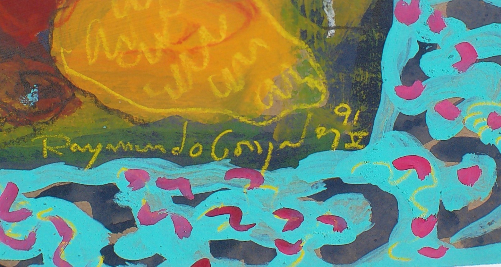 Raymundo Gonalez Abstract Composition with Green Field, 1991