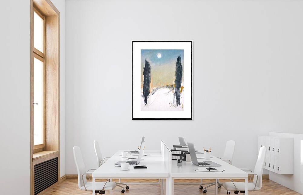 Original landscape acrylic on canvas by Italian artist