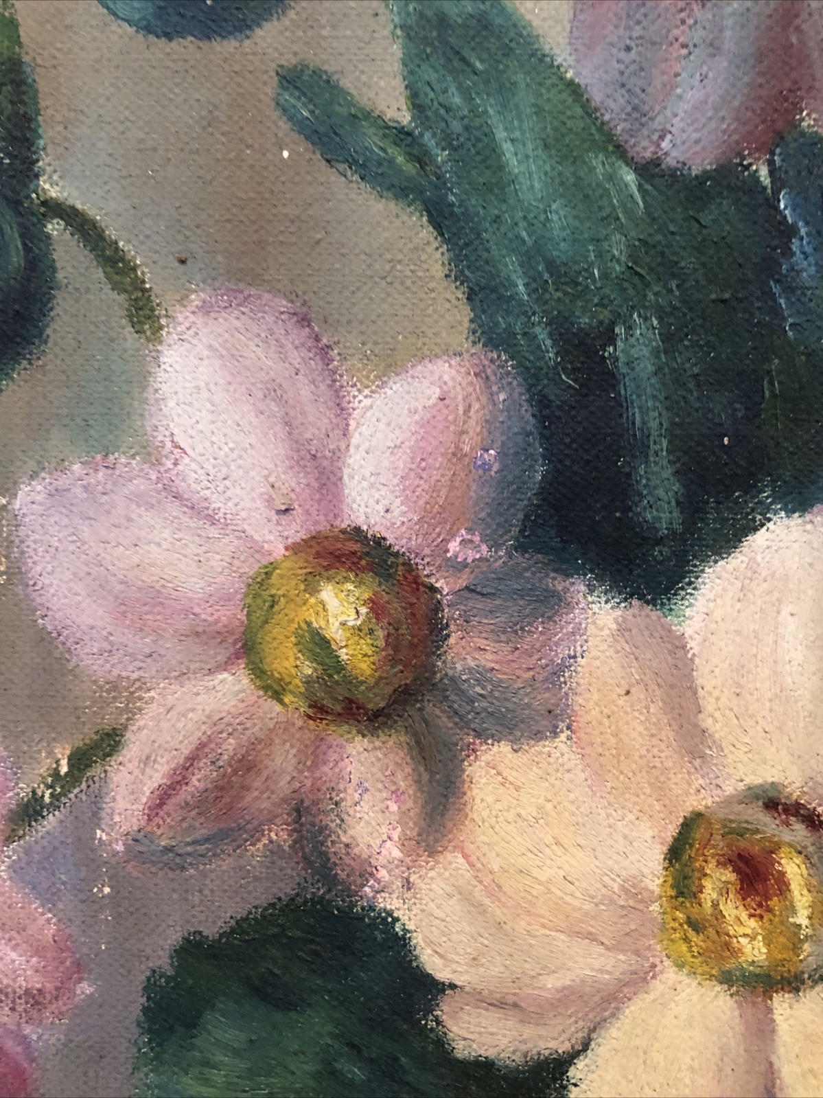Vintage Original Oil Painting of Flowers in a Vase C.1930’s 17.5 x 13.5”