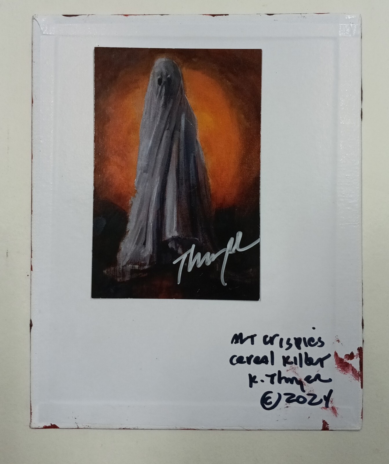 Original Art The Clown Art Crispies Horror Painting Thayer Art OOAK Terrifier