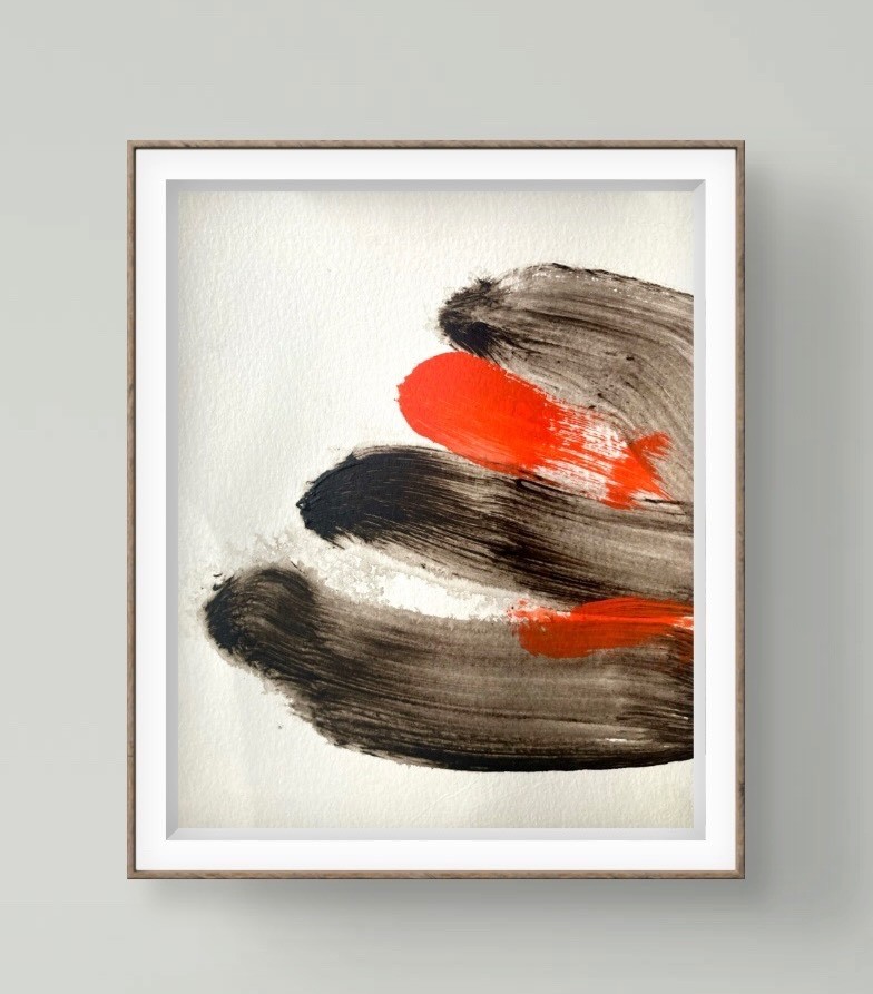 Brushstroke Wall Art Minimalist Modern Abstract 8×10 Paper, Holly Hammond