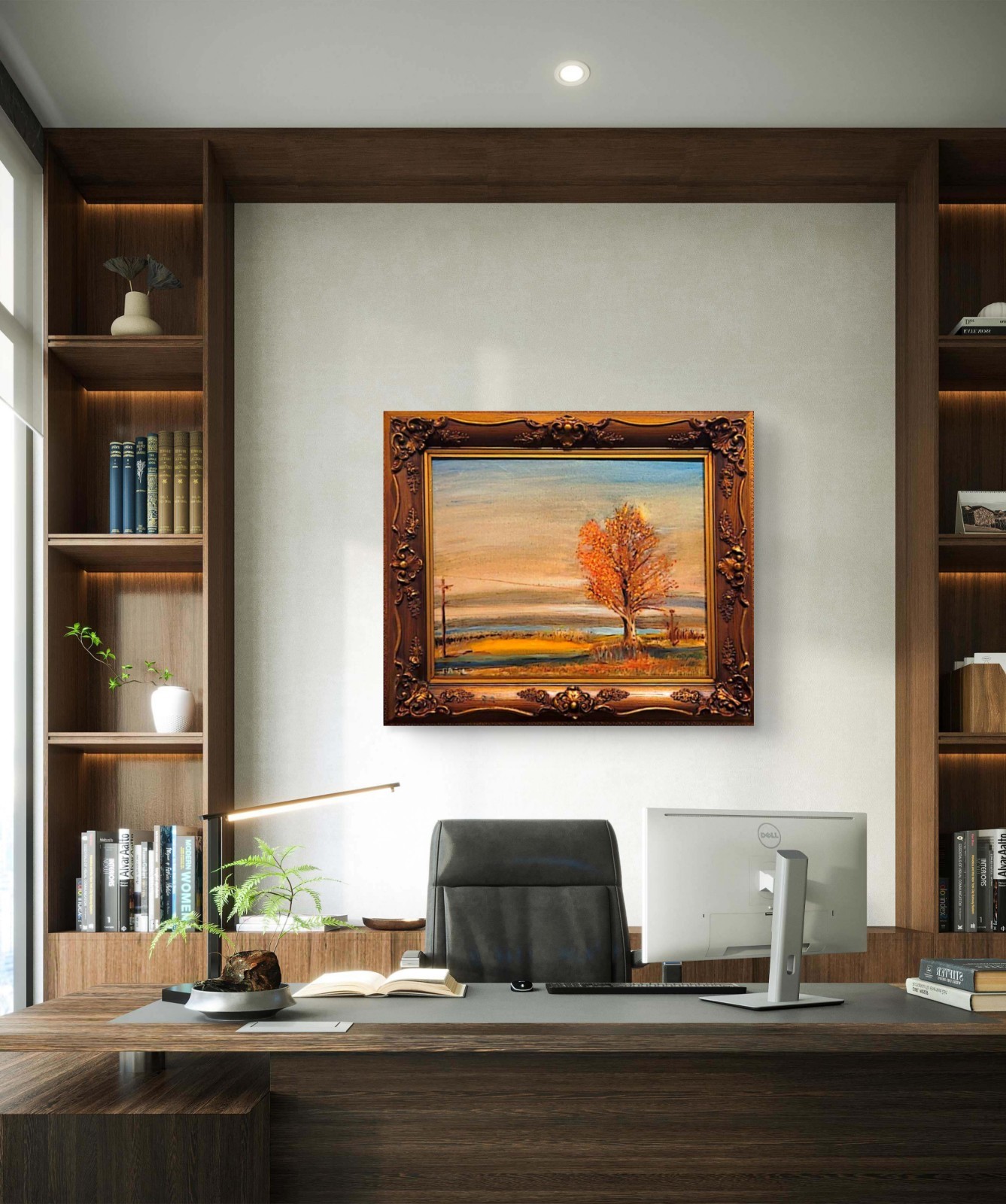 First Light over at Fingerlakes Unique Abstract Expressionism Oil Painting