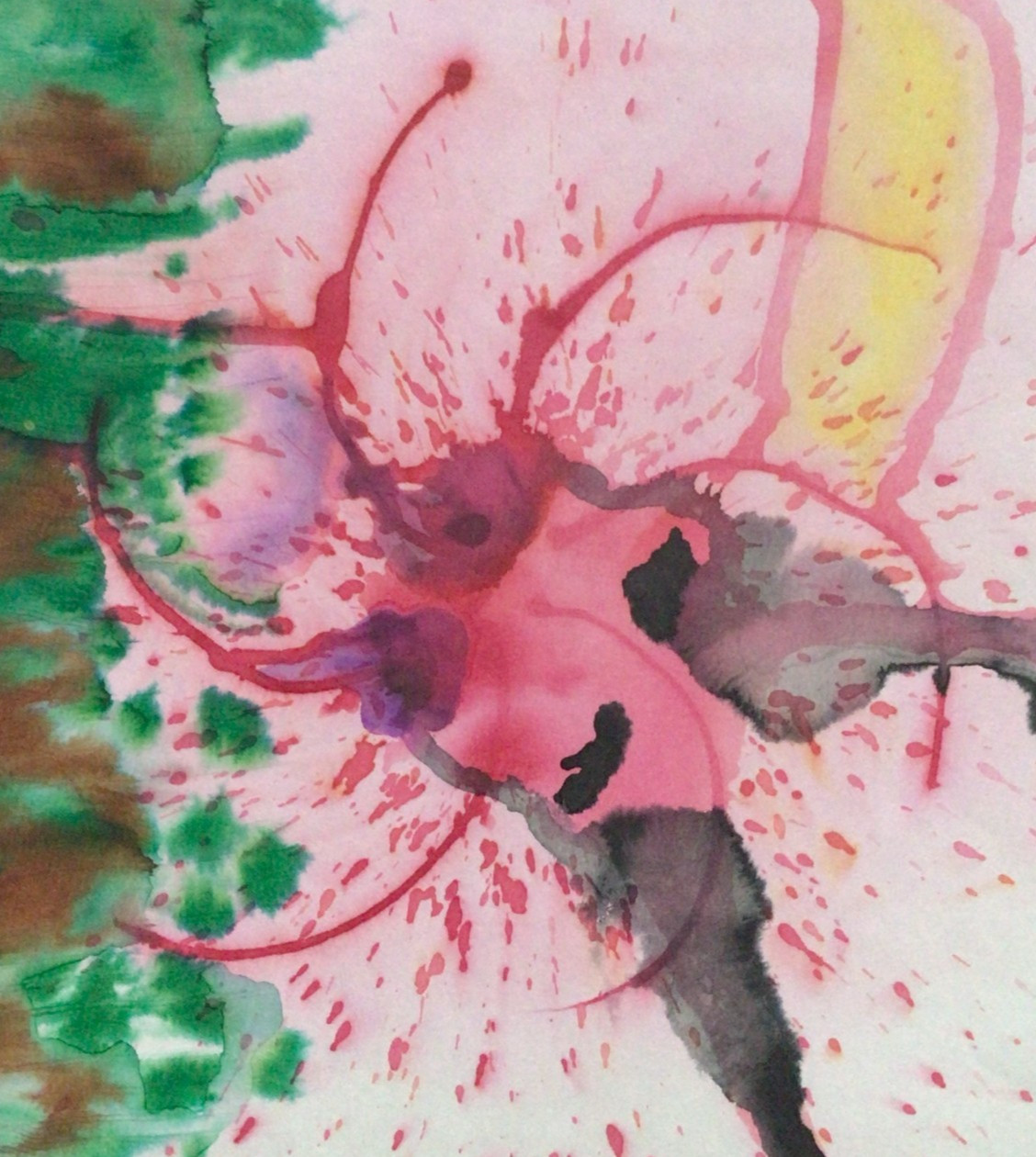 India Bindu Painting Watercolor Modern Art India Chakra Tantra 13 x 10.5 in 2007