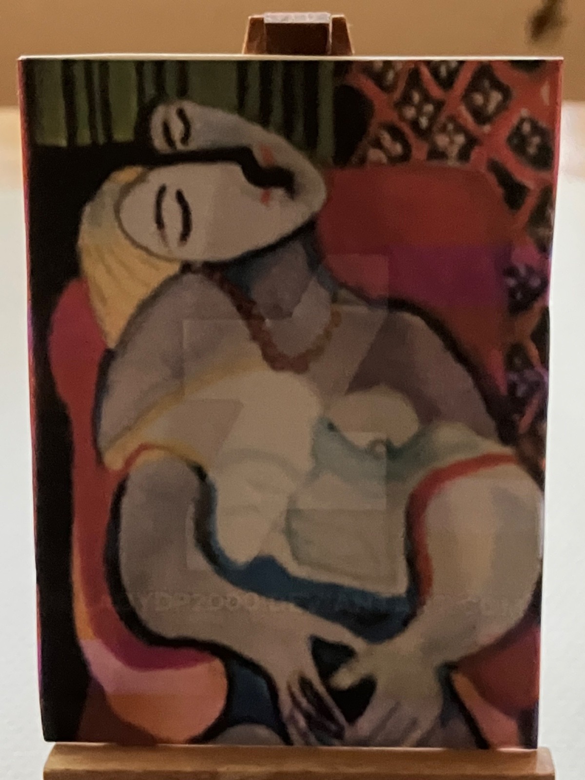 ACEO PRINT “ Le Reve “ my own painted version in the manner of Pablo Picasso.