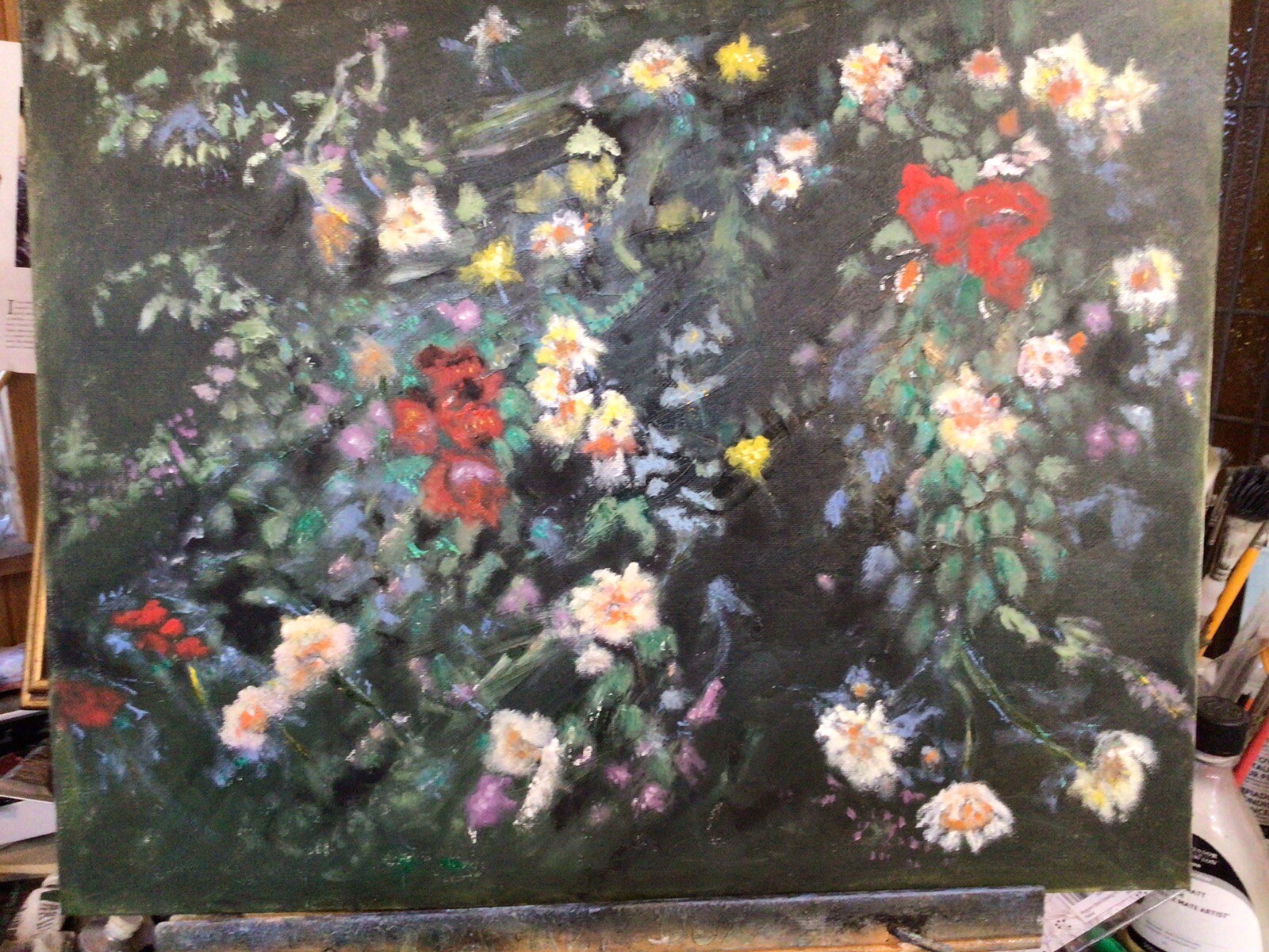 original oil painting Monet’s Garden