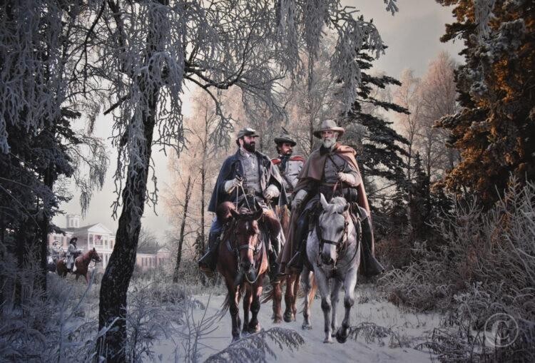 Christmas At Moss Neck Gen Lee Et Al Dec 1862 John Paul Strain AP Paper Giclée