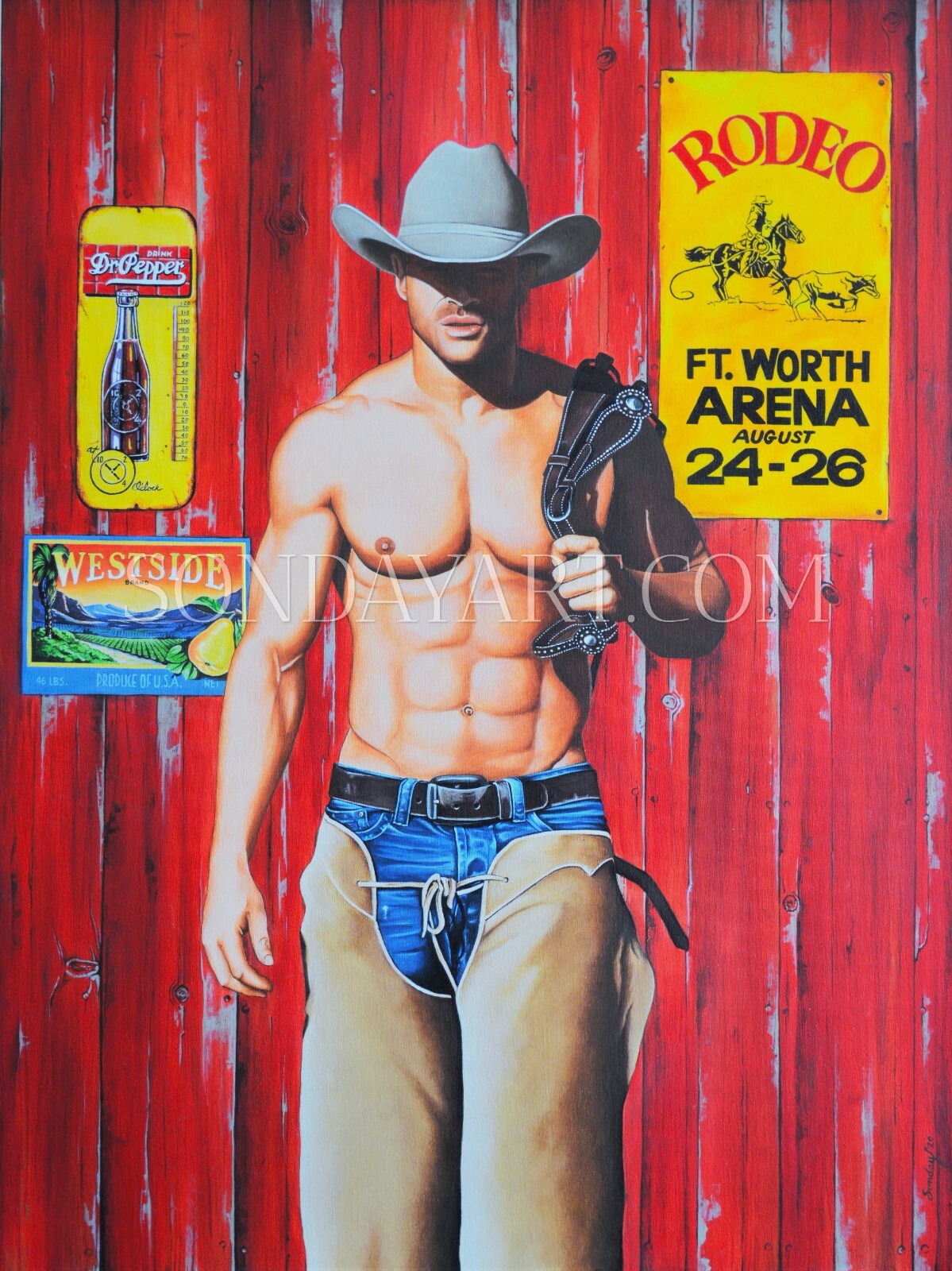 Rodeo Star Original Painting by Joseph Sonday