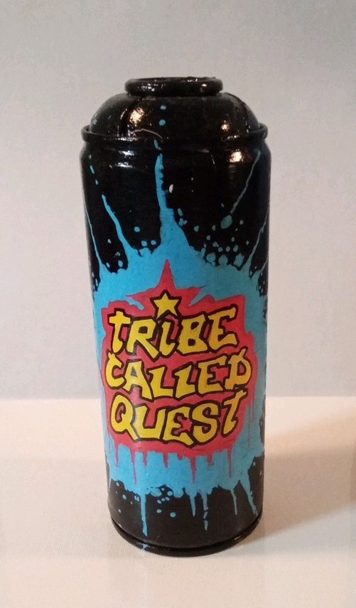 ORIGINAL GRAFFITI ART ON SPRAY CAN «TRIBE CALLED QUEST» HIP-HOP RAP