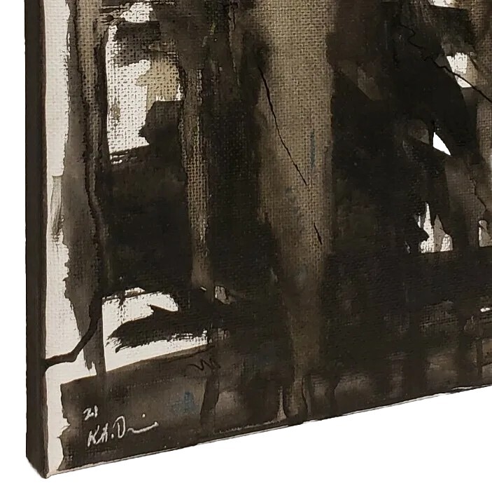 No.964 Original Abstract Modern Minimal Landscape Painting By K.A.Davis