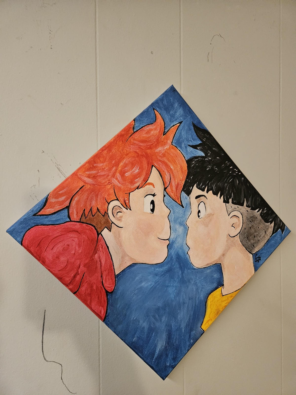 Ponyo Original Painting Acrylic 10×10 Handmade