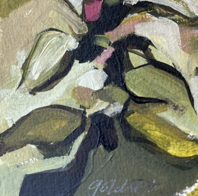 Original ACEO Art on Watercolor Paper Les Roses Tiny Acrylic Painting Signed