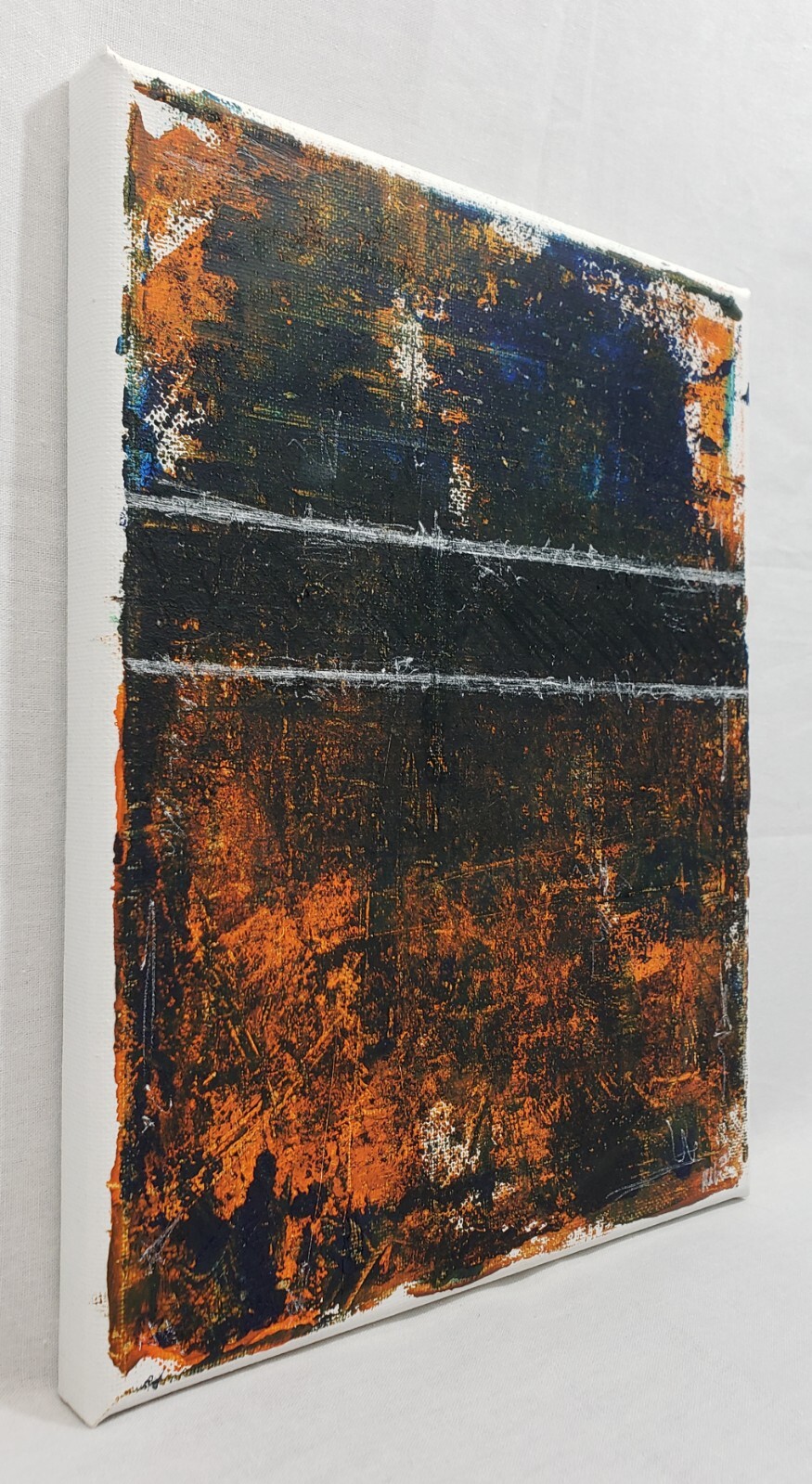 No.508 Original Modern Minimal Textured Oil And Cold Wax Painting By K.A.Davis
