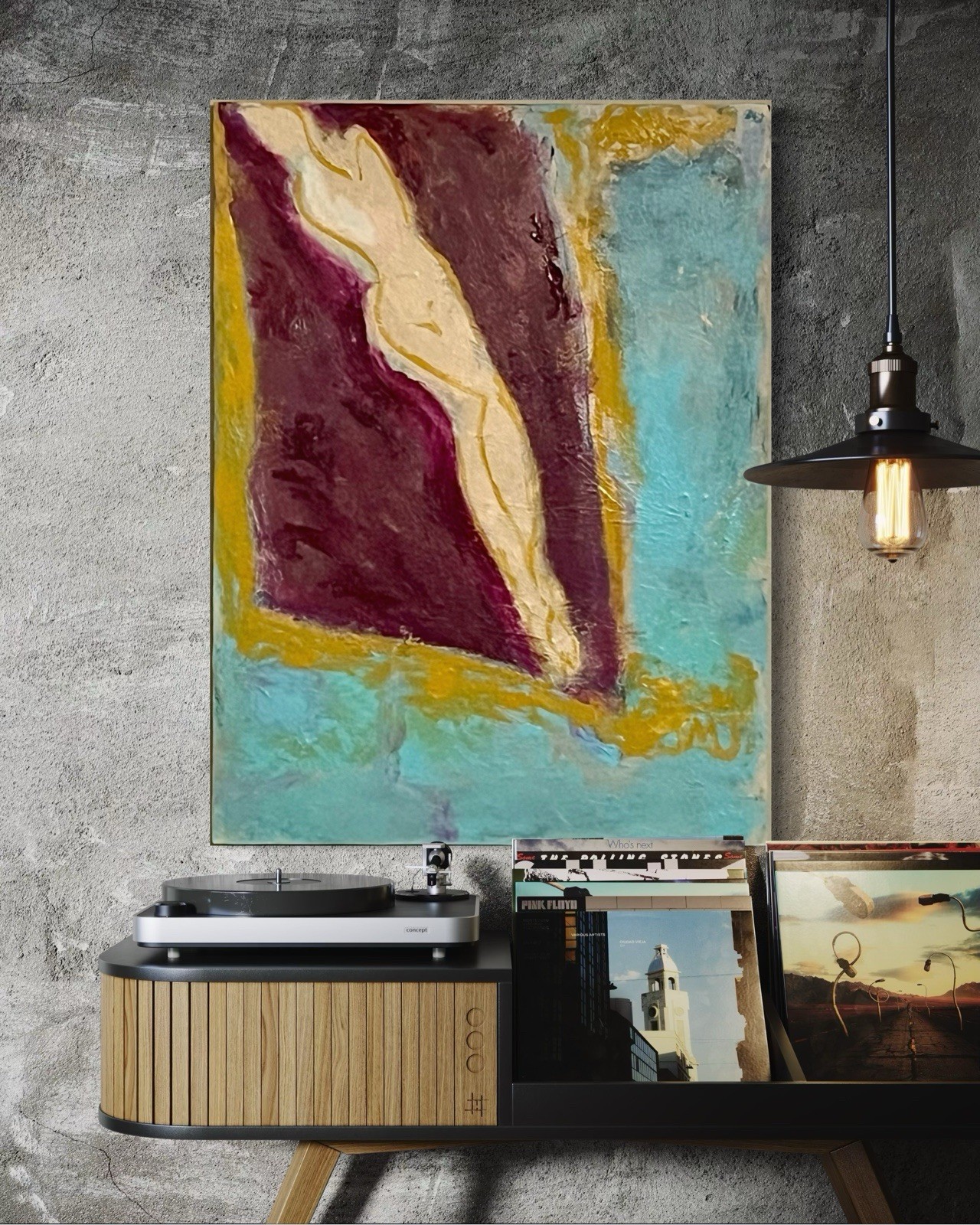 Original Painting 30”x40”x2” Acrylic On Canvas JMJ