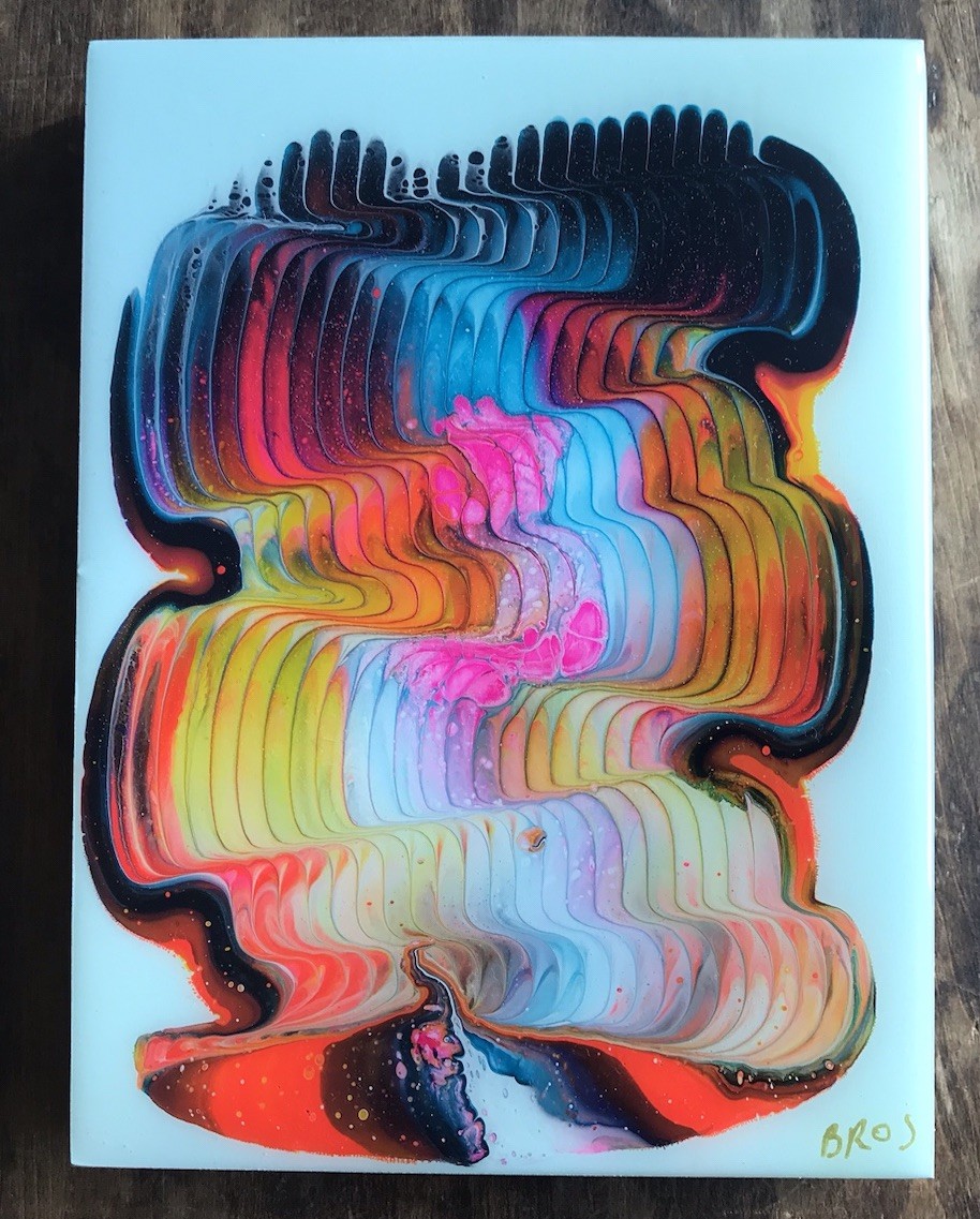 Original Acrylic and Resin on Wood by Arthur Brouthers Modern Contemporary Art