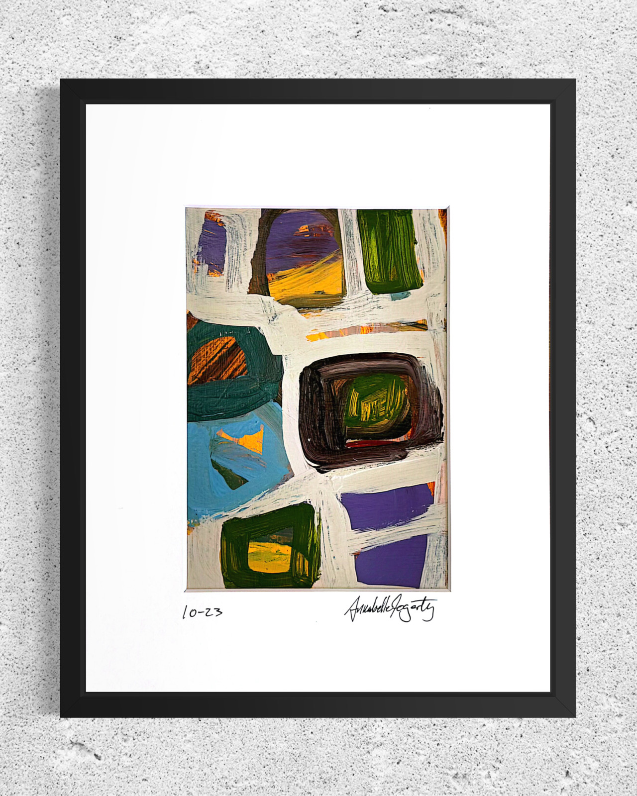 Set Of 4 Original Still Life Collage 8×10 Matted Contemporary Kitchen Wall Art