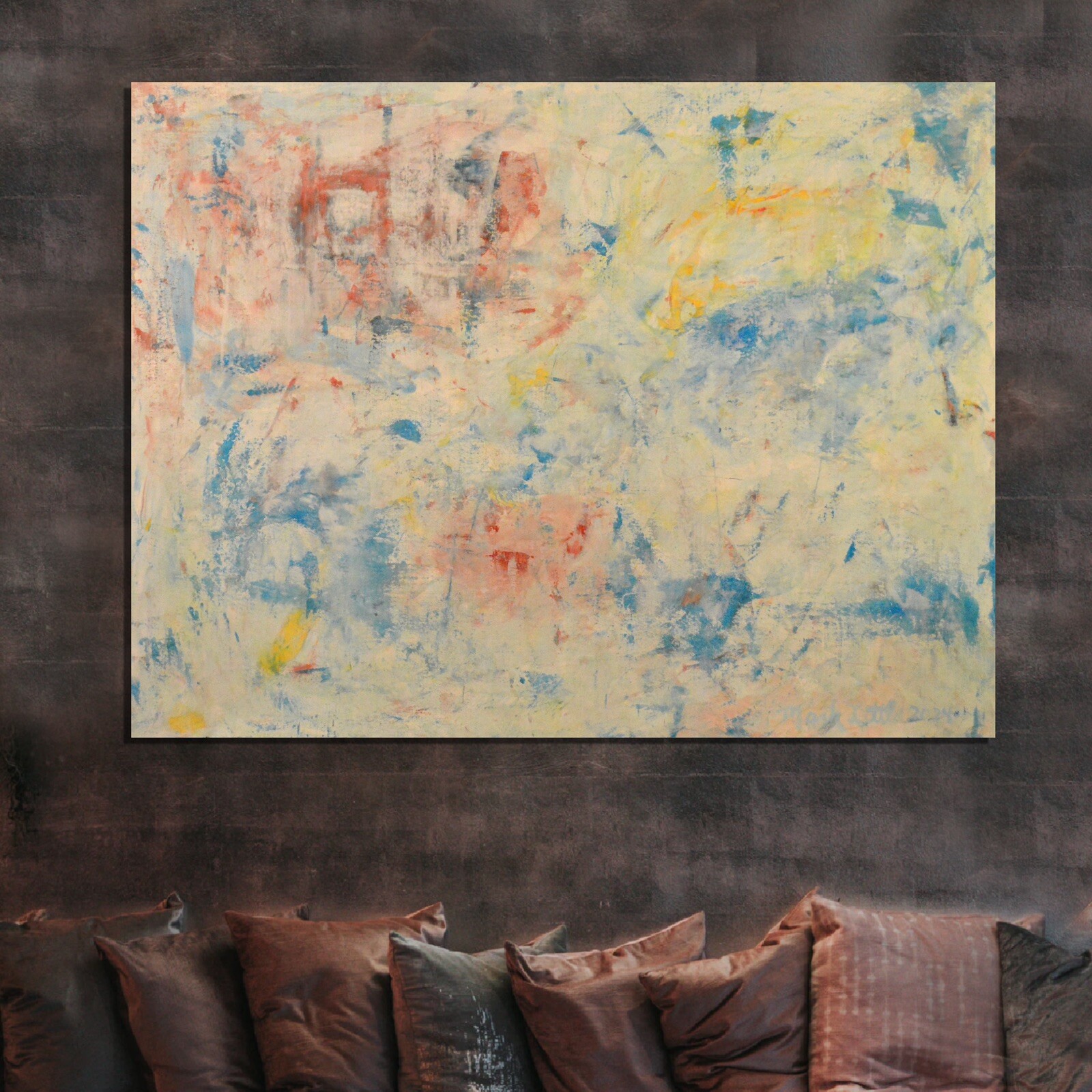 Mark Little￼Professional Canvas￼ Painting 81” X 62”(6ft 9in)Abstract Modern XL
