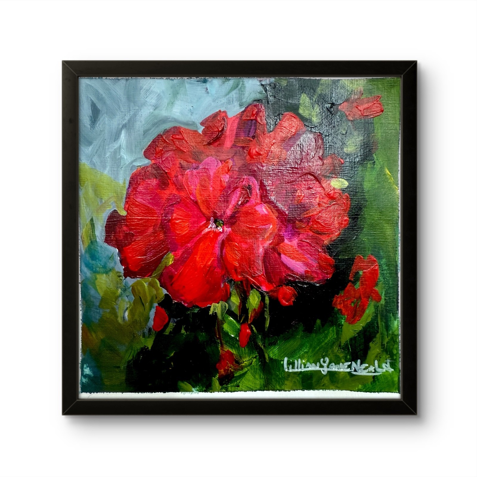 Neal 6”x6” Oil on Canvas Panel Original Expressionism Abstract Design Home Art