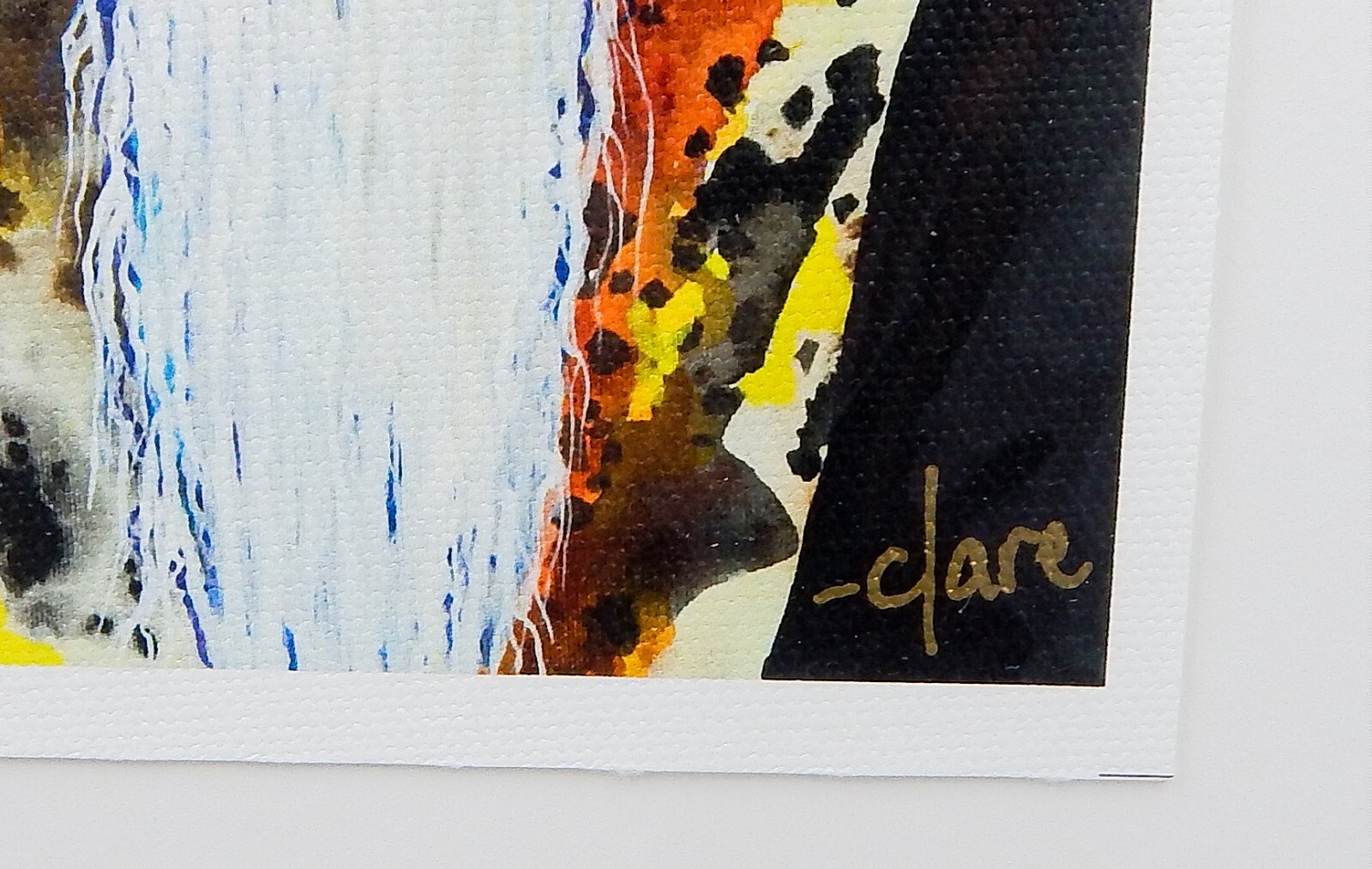 Painted Pony on Indigo Mini Giclee on Canvas 8×8 Clara Nilles