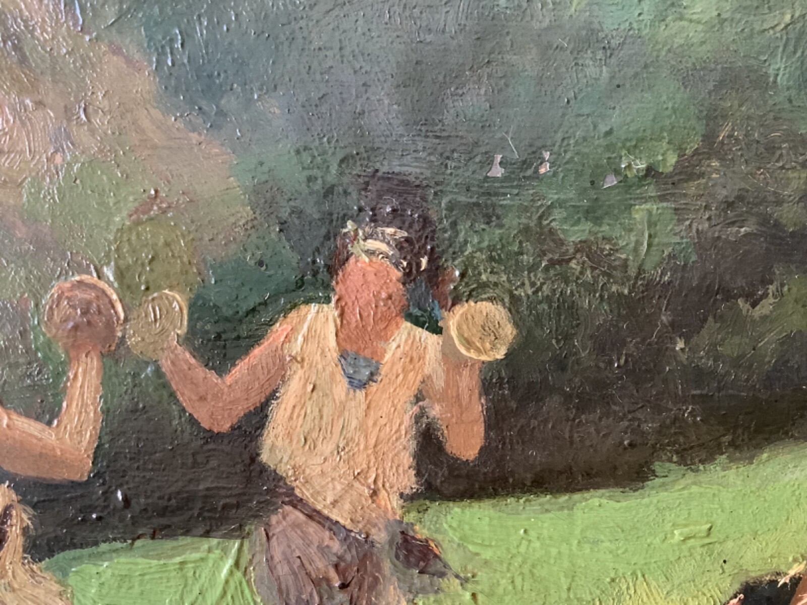 19th Century Impressionism Winslow HOMER ? Rare Native American Dance Oil Canvas