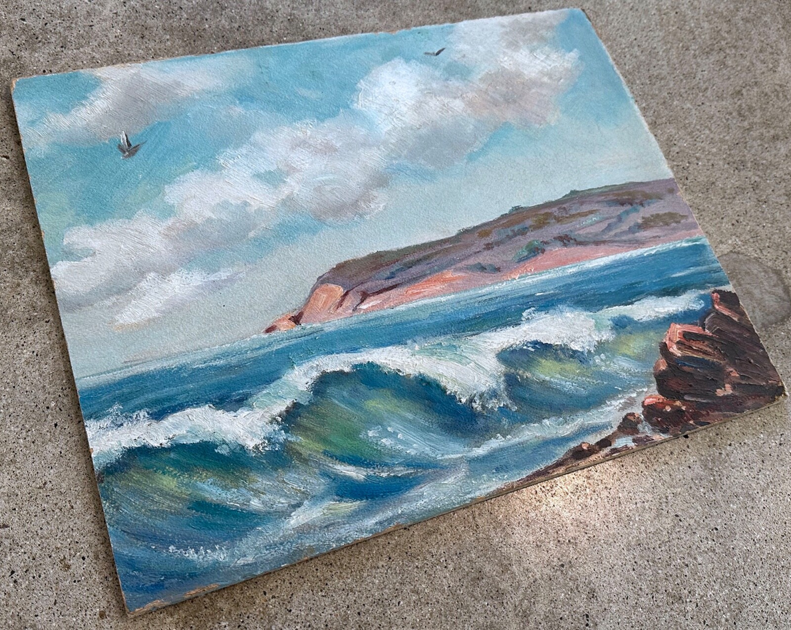 1930s Historic La Jolla, CaLiFoRnia Coastal Oil Painting by Roi Clarkson Colman